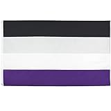 MOGADEE® Asexuelle Pride Flagge, Asexual Flag, 90 * 150cm Flagge Asexuell, LGBT Wetterfest Asexuelle Flagge mit Messinglöchern, Asexuelle Pride Flagge geeignet für Indoor und Outdoor LGBT Aktivitäten
