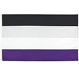 MOGADEE® Asexuelle Pride Flagge, Asexual Flag, 90 * 150cm Flagge Asexuell, LGBT Wetterfest Asexuelle Flagge mit Messinglöchern, Asexuelle Pride Flagge geeignet für Indoor und Outdoor LGBT Aktivitäten