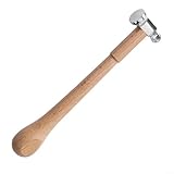 DAZZLEEX Mini-Hammer, Schmuckherstellungshammer, rutschfester Holzgriff, runder Stifthammer für Silberschmied, Goldschmiede, Juweliere (B)