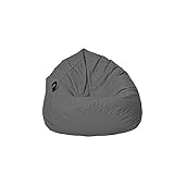 MILLINDABAG Kastanie Tropfenform Sitzsack für Kinder Jugendliche und Erwachsene Beanbag Kissen Indoor & Outdoor Gaminggeignet bereits gefüllt Sitzkissen Bodenkissen (Anthrazit, XL-Durchmesser 77 cm)