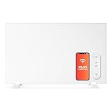 Sollero 450-600W Infrarotheizung Smart — Dual-Heizung, Stand- oder Wandmontage — WLAN-App, Fernbedienung, Timer — Inkl. Standfüße — Weiß, energiesparend