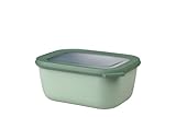 Mepal - Multi Bowl Cirqula Rectangular - Vorratsdose mit Deckel - Geeignet als Luftdichte Aufbewahrungsbox für den Kühlschrank, Mikrowellengeschirr & als Frischhaltedosen - 1500 ml - Nordic Sage