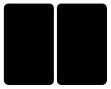 Herdabdeckplatten Universal Schwarz 2er Set