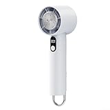 USB-Mini-Ventilator mit Digitalanzeige und anpassbaren Geschwindigkeiten für Ihre Sommerabenteuer (Halbleiterweiß)