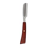VALICLUD Vintage Rasierer für Männer Holzgriff Manueller Bartschneider Vielseitiger Nassrasierer für Bart Kopf und Augenbrauen für Friseursalons und Persönlichen Gebrauch