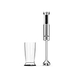 Princess Edelstahl-Stabmixer Prof XXL, 1500W, 50 cm Extra-Langer Stab, 5 Geschwindigkeiten, Turbofunktion, 4-Klingen-System, Messbecher mit Deckel, Spülmaschinenfest, 221233