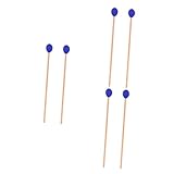 ibasenice 3 Paare Marimbaschlägel mit Garnkopf Perkussionsschlägel Performance Drumsticks percussion instrumente bläulich Musikinstrument Xylophonschlägel Hammer aus Woll-Acryl-Mischung Blue