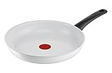 Tefal C41706 Ceramic Control Bratpfanne 28 cm | sichere Keramikversiegelung | Thermo-Signal Temperaturindikator | leichte Reinigung | induktionsgeeignet | Weiß