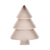Zymoplas Weihnachtsbaum Obstschale Faul Snack Box Organizer ABS Weihnachtsbaum Geformt Süßigkeiten Snacks Kunststoff Tablett Für Home Snacks, Hellrosa