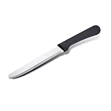 YILANJIN 6 Stück Tafelmesser aus Edelstahl, Frühstücksmesser Set mit Wellenschliff, Steak Messer mit Ergonomischem PP-Griff - Rutschfest und Rostbeständig - Perfekt für Brot, Steak, Obst