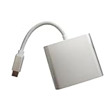 USB C to HDMI Adapter, 3 in 1 USB-C Digital AV Multiport Adapter with 4K 30Hz, 100W Charging, USB 3.0 5Gbps Data Port Compatible with Mac M1 M2 Laptop iPad Pro/Switch (Weiß)
