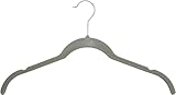 Amazon Basics Kleiderbügel für Hemd / Kleid, mit Samt überzogen 30er-Pack, Grau