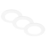 BRILONER – 3er Set LED Einbaustrahler 230V, LED Strahler Badezimmer IP44, Deckenstrahler, Spots, Deckenspots flach, Lichtfarbe einstellbar, Weiß