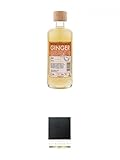 Koskenkorva Ginger Ingwerlikör 0,5 Liter + Schiefer Glasuntersetzer eckig ca. 9,5 cm Durchmesser