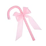 Cosplay Cane Prop, Christmas Fairy Cane, Princess Cane, Halloween Walking Cane Prop Stick, Pink Bow Cane Prop, Stage Performance Staff Prop for Halloween Christmas Costume Dress Up