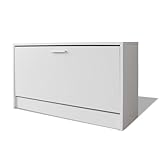 QJBSAVVA Schuregal Campingschrank Schuhregal Klein Schuhaufbewahrung Platzsparend - Schuhbank Weiß 80x24x45 cm für Balkon Eingangshalle Korridor Schlafzimmer