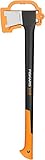 Fiskars Spaltaxt, Inklusive Klingen- und Transportschutz, Länge: 71 cm, Antihaftbeschichtet, Hochwertige Stahl-Klinge/Glasfaserverstärkter Kunststoff-Stiel, Schwarz/Orange, X21–L, 1,63 kg, 1015642