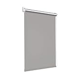 Victoria M. Tenebra Thermorollo Klemmfix Rollo, Verdunkelungsrollo, Hitzeschutz, Sichtschutz, Ohne Bohren, inkl. Montagematerial, 135 x 160 cm, Grau