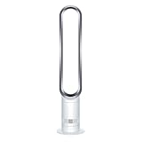 Dyson Cool AM07 Ventilator mit Fernbedienung 100cm, 9h Timer, Turmventilator leise weiß/silber, ENERGIESPAREND, Lüfter Standventilator Schlafzimmer, Lautstärke 48db, 10 Stufen