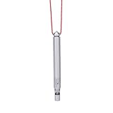 Boundless Voyage Titan Sicherheits Pfeife mit Lanyard Outdoor Überleben Kleine Pfeife Camping Säge Messer Awl EDC Werkzeug Ti9024O