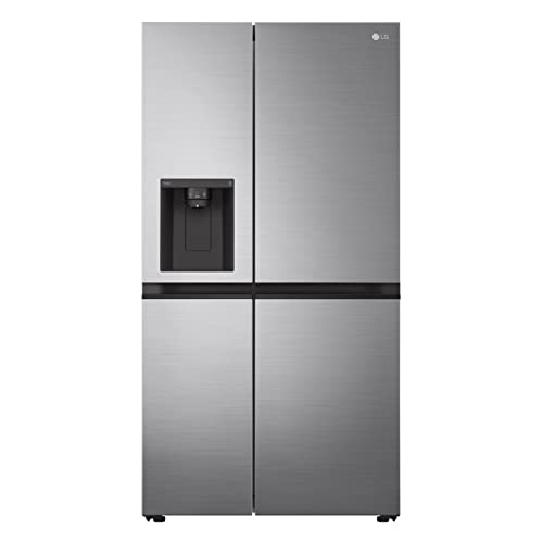 LG Electronics GSLV51PZXM Side-by-Side Kühlschrank mit Eis-, Crushed Ice- und Wasserspender | 635 Liter Kapazität | Interner Wassertank 4L | Platinum Silver