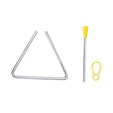 TOBBOMEY Triangel Musikinstrument Percussion Instrument Frühförderung Musikspielzeug für Kindergarten Jungen Mädchen Robust Sicher Fördert Koordination und Hörfähigkeit