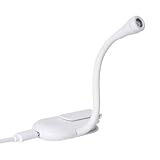 Nuytghr Clip Light, Desk Lamp, 1.81x0.68x3.15 inches, LED Booklight, Three-Color Brightness, Adjustable Clamp Design, Portable Size, Lightweight Build, White or Pink, for Studying Reading