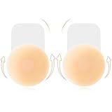 Brightdeal Wiederverwendbarer Silikon Klebe-BH Push-Up – Unsichtbar, Selbstklebend, Hautfarben – Für Abendkleider, Hochzeiten & Tops – Größen: C-D Cup