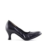 PAOUL - Promenade | Tanzschuhe für Damen mit Absatz 1040_70R schwarzes Kalbsleder, Standardtanzen und sozialen Tanz, Schwarz , 38 EU