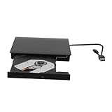 Happyyami Rekorder mit optischem Laufwerk cd-Player externes CD-Laufwerk Externer DVD-Brenner DVD-Player für Laptop tragbarer DVD-Player DVD-Laufwerk Metall Black