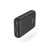 Hama Powerbank PD10-HD 10000mAh (externer Akku mit 1x USB C + 2x USB A, Power Pack zertifiziert, schnellladen, Akkupack Handy, Tablet, Bluetooth-Lautsprecher etc., tragbares Ladegerät klein) anthrazit