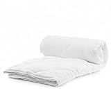 Komfortec Sommerdecke 200x200 cm, dünne und leichte Bettdecke für Sommer, Decke Antiallergisch Blanket für 2 Personen, Weiß