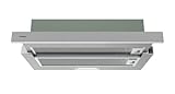 Infiniton CMPE-64ABL Dunstabzugshaube, Leistung 400 m³/h, Breite 60 cm, einbaubar, 2 Leistungsstufen, LED-Licht, B, Edelstahl