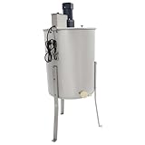 LKHDONG Honigschleuder Elektrisch Tangentialschleuder Edelstahl Extraktor Elektrischer 140W Honigextractor mit Deckel Honig-Extraktor mit Honigauslass Honigauslass Bienenzüchter Zubehör