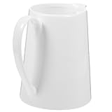 MILISTEN Milchkännchen aus Keramik Saucenbehälter Krug für Kaffeesahne Kaffeekonzentrat cremig Spender für Kaffeesahne Sauce Tassen Getränke Container dampfende Tasse Creme Teekanne Weiß