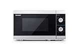 SHARP MS01E Mikrowelle (Mikrowelle: 800W, 5 Leistungsstufen, Auftaufunktion, Abmessungen: 440x258x344cm), silber