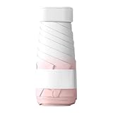 Reiseum Zum Regenschirm - Taschenschirm - Mini -Regenschirme | Mini -Sonnenschutzschirme | Sonne UV -Schutz, Flach, Faltbar, Winddicht, Schnell Trockener Regenschirm | Ultra Leicht, Taschenschirme Zum