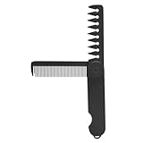 PACKOVE Klappbarer Ölkamm Haarkamm breite Zahnkamm Männer Herrenkämme für Haare Männer kämmen feiner Kamm Kämme für Männer Kamm für Männer großer Zahnkamm Plastik Black