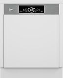 Beko BDSN36541XP Geschirrspüler 60 cm, einbau und teilintegriert, für 15 Maßgedecke, 6 Programme, 6 Zusatzfunktionen, 3 Spülebenen, SilentWash, SelfDry, PowerIntense, SensorAdapt, weiß