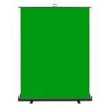 Walimex pro Roll-up Panel Hintergrund grün 165 x 220 cm, Greenscreen Fotohintergrund mit Transportbox, Hintergrundsystem für Fotostudio, knitterfreie Fotoleinwand ideal für Chromakeying