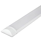 HOFTRONIC - 2er Pack LED Lichtleisten 120cm 40W Röhrenlampe Komplett 6400K Kaltweiß 4800lm Super Hell 30000h Langfeldleuchte 1200x74x25mm (LxBxH) Kellerlampe garagenbeleuchtung - IP20 Innen