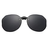 Long Keeper Sonnenbrillen Aufsatz Brille Damen Herren Clip On Sonnenbrille Polarisiert für Brille Runde Sonnenbrille Zum Aufstecken mit UV Schutz