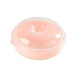 Runde Brotbox, luftdichter Bagels-Behälter, Lebensmittelaufbewahrungs-Organizer mit Deckel, Küchentheken-Halter für Bagels, Nüsse, Snacks und Speisekammer, 13,5 x 12,4 x 6,6 cm