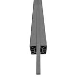 HORI® WPC Nutleiste anthrazit 2x185x2 cm für Sichtschutzzaun XXL Stecksystem - Lamellenzaun Verbinder/Abschlussprofil für Gartenzaun & Windschutz, wetterfest splitterfrei langlebig I Anthrazit