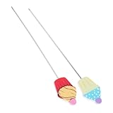 HOLIDYOYO 1 Satz Sondenstab Zwei Kuchenglätter Ofenthermometer Drehteller Luftdichte Vorratsbehälter Für Lebensmittel Teigschaber Gärkörbchen Zum Backen Von Brot Kuchenglasur 2 Stück