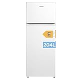 Comfee RCT284WH2A Kühl-/Gefrierkombination/Gefrierteil oben/176 kWh/Jahr/143cm Höhe/LED Licht/Reversibles Türscharnier/Weiß