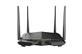 Tenda V12 Modem Router(AC1200 300 Mbit/s bei 2,4GHz + 867 Mbit/s bei 5GHz, 3x Gigabit-LAN-Port +1x Gigabit-WAN) Beamforming, Unterstütztes VPN/IPTV/IPv6/ WPS|100-240V |50/60Hz ≤ 18 W Leistungsaufnahme