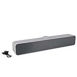 GERALD Soundbar mit und LED-Licht,Wireless Bluetooth Lautsprecher,Home Audio Soundbars für TV Kleine Soundbar Weiß