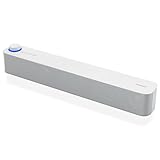 Atlantis Soundbar PC 20 W, Lautsprecher PC, Klinke 3,5 mm + Bluetooth 5.3 für Smartphone, FireTV, Plattenspieler, Batt. 2400 mhA, FM-Radio, PC-Lautsprecher, tragbar, TV, Smartphone Dim 420 x 60 x 74