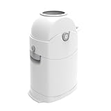 DIAPER CHAMP Regular - geruchsdicht - OHNE Nachfüllkassetten - Einhandbedienung - funktioniert mit normalen herkömmlichen Tüten, Müllbeutel - für ca. 30 Windeln - weiß,silber